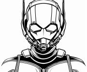 Coloriage Casque de Ant-Man vue de face