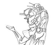 Coloriage et dessins gratuit Gu&ecirc;pe amoureuse de Ant-Man à imprimer