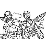 Coloriage Guepe et Ant-Man ail&eacute;s