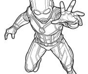 Coloriage Homme fourmi se protege pendant la bataille