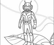 Coloriage Homme fourmi sur une plante