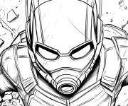 Coloriage Illustration Ant-Man d&eacute;taill&eacute; pour adulte
