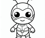 Coloriage Kawaii homme Fourmi