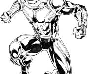 Coloriage L'homme fourmi en attaquant