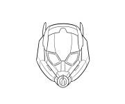 Coloriage Masque de Ant-man &agrave; d&eacute;couper