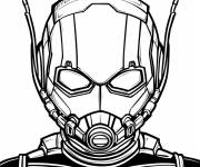 Coloriage Masque de Ant-Man vue de proche