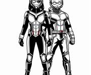 Coloriage Portrait de Gu&ecirc;pe et Ant-Man