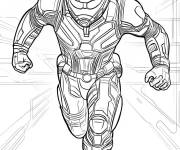 Coloriage Profil de Ant-man qui court de comics