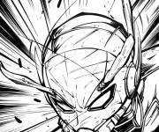 Coloriage Sc&egrave;ne de Ant-Man au combat abstrait