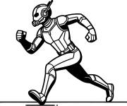 Coloriage Sc&egrave;ne de Ant-Man en courant