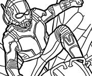 Coloriage Superh&eacute;ros Ant-Man en noir et blanc