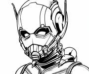 Coloriage Visage masqu&eacute; de Ant-Man