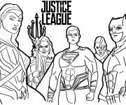 Coloriage Aquaman dans la Ligue de justice