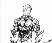 Coloriage Aquaman du film Throne et Atlantis