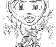 Coloriage Aquaman en caricature