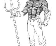Coloriage Aquaman et Trident