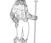 Coloriage Aquaman l'h&eacute;ro d'Atlantis