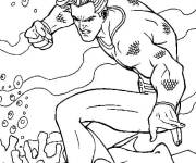 Coloriage Aquaman respire sous l'eau