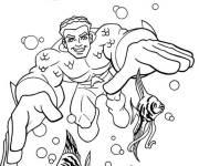 Coloriage Aquaman rigolo