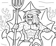 Coloriage Aquaman sur le trône en ligne