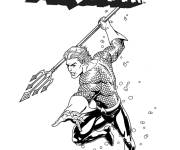 Coloriage Aquaman sur ordinateur