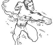 Coloriage et dessins gratuit Dessin Aquaman en noir et blanc à imprimer
