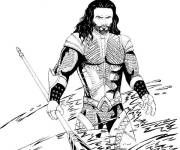 Coloriage et dessins gratuit Portrait d'Aquaman à imprimer