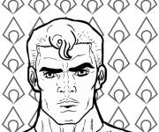 Coloriage Visage d'Aquaman