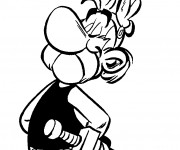 Coloriage Ast&eacute;rix en noir et blanc