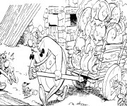 Coloriage Astérix et Le puissant Obélix