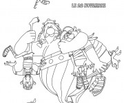 Coloriage Ast&eacute;rix et Ob&eacute;lix Affiche