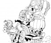 Coloriage Ast&eacute;rix et Ob&eacute;lix et Le Tr&eacute;sor