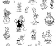 Coloriage et dessins gratuit Astérix et Obélix Les Personnages à imprimer