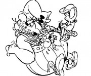 Coloriage Ast&eacute;rix et Ob&eacute;lix rigolos
