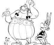 Coloriage Ast&eacute;rix et ses amis te saluent