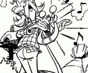 Coloriage Ast&eacute;rix Le musicien