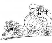 Coloriage Ast&eacute;rix Ob&eacute;lix et Id&eacute;fix en courant