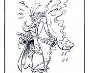 Coloriage Ast&eacute;rix Panoramix en couleur