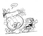 Coloriage Ast&eacute;rix s'&eacute;chappe