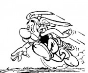 Coloriage Ast&eacute;rix sur La Route