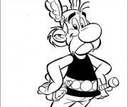 Coloriage Ast&eacute;rix te regarde
