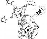 Coloriage Le Romain battu par Ob&eacute;lix