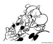 Coloriage Ob&eacute;lix et son Petit Ami Id&eacute;fix