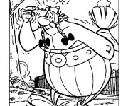 Coloriage Ob&eacute;lix  humoristique