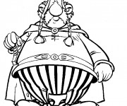 Coloriage Ob&eacute;lix indien en couleur