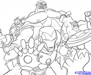 Coloriage et dessins gratuit Avengers en Ligne à imprimer