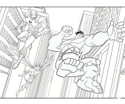 Coloriage et dessins gratuit Avengers Hulk maternelle à imprimer
