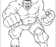 Coloriage et dessins gratuit l'Incroyable Hulk à imprimer