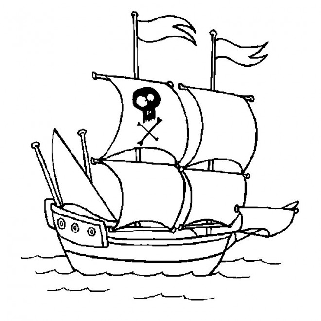 Coloriage Bateau De Pirate Dessin Couleur Dessin Gratuit à