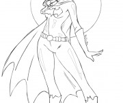 Coloriage Batgirl stylisé